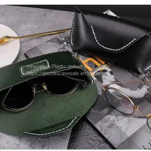 100% Purity Hand-made Leather Eyeglasses Case; Vintage and Crush-resistant Sunglasses Case thumbnail-3