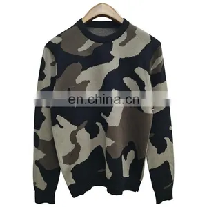 DiZNEW Wholesale Custom 100% Cotton Camo Sweaters O-neck Sweater Men thumbnail-1