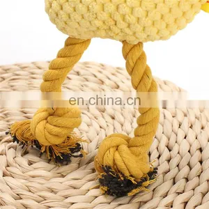 Luxury Teddy Dog Clean Teeth Rope Squeaky Plush Pet Toy thumbnail-3