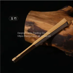 Bamboo Paper Folding Fan Chinese Style Freehand Brushwork Can be Customized thumbnail-4