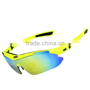Polarized Sports Sunglasses With 5 Set Interchangeable Lenses for Biking Fishing Running Driving Golf Baseball thumbnail-1