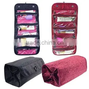 4 COMPARTMENT "ROLL N' GO" COSMETIC/TOILETRY/JEWELRY BAG Quality Choice thumbnail-1