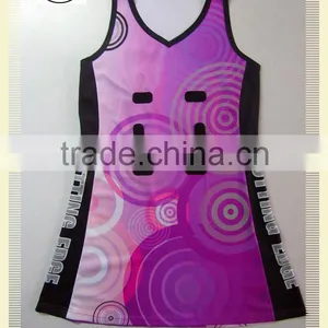OEM Digital Sublimated Colorful Netball Dress thumbnail-1