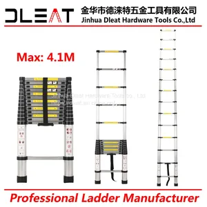 Dleat 4.1m Single Aluminum Telescopic Ladder With EN131 thumbnail-1