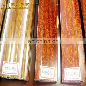 Wood Effect Aluminium Powder Coatings Profile Wood Grain Square Fluorocarbon Coating Aluminium Profile thumbnail-2