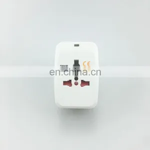 Wholesale One to Three Multi Outlet 3 Round Pin 1A/2A USB Conversion Plug Travel Adaptor thumbnail-3