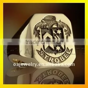 Hot Sell New Custom Design Signet Rings for Men Paypal Accept thumbnail-1