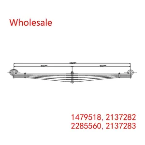 1479518, 2137282, 2285560, 2137283 Heavy Duty Vehicle Front Axle Parabolic Spring Arm Wholesale For SCANIA thumbnail-2