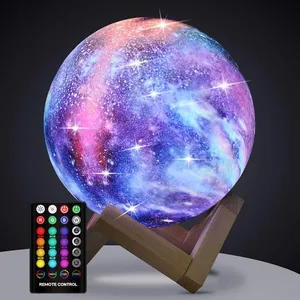 Personalized Photo Moon Lamp 16 Colors Remote Control Best 3D Printing Moon Light Lamp thumbnail-5