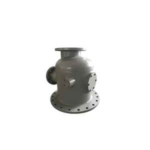 High Quality JQ641FM Ceramic Lined Feed Valve Carbon Steel Three-way Feed Valve Flange Bell Cover Flap Feed Valve thumbnail-3
