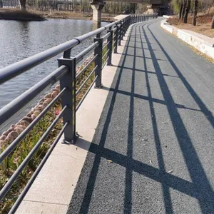 Galvanized and Powder-coated Composite Pipe Bridge Guardrails, Quality Guaranteed, From the Source Factory, Customized According to Drawings. Longbang Traffic Facilities thumbnail-1