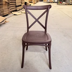 Modern Plastic X-Back Dining Chair Ergonomic Durable Custom Color Available Multi-Use Home Office Dining Bedroom Home Furniture thumbnail-2