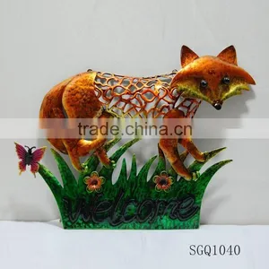 Metal Wall Hanging Decoration Fox Figurines for Sale thumbnail-2