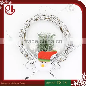Felt Santa Claus Hanging Wooden Ornaments Gifts Enfeites De Natal Wholesale Decoration Suppliers Christmas Garland thumbnail-1