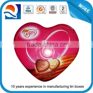 Heart Chocolate Tin Can Accept Customed Design thumbnail-1