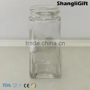 Square Pepper Shakers 80ml With Silver Plastic Cap Glass Bottles thumbnail-1