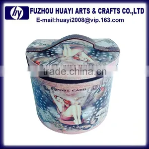 Round Gift Box Wholesale Custom Small Tote Gift Box thumbnail-4