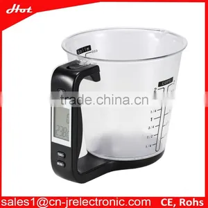 Christmas Gifts 2015 1kg/600ml Separated Design Measuring Cup Digital Kitchen Scale Food Scale Comply CE ROHS LFGB thumbnail-1