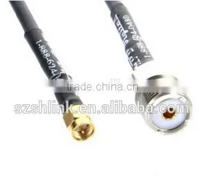 High Frequency Cable Assembly, RF Coaxial Cable Connector With Male SMA to Female UHF Connector thumbnail-2