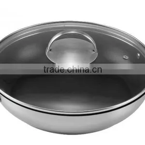 SA-12081 Stainless Steel Non Stick Wok / Frying Wok / Induction Cooking Wok / Chinese Wok thumbnail-1