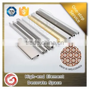 Natural Color Factory Price U Shape Aluminum Metal Tile Trim thumbnail-1