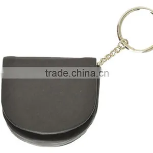 Genuine Leather Mini Coin Change Purse With Key Ring thumbnail-4