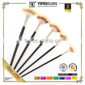 Wholesale 5pcs Set Fan Shape Wooden Handle Artsit Paint Brush thumbnail-1