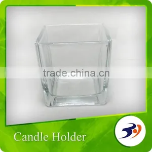 Modern Clear Glass Candle Holder With Lid thumbnail-2