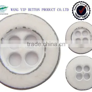 9mm 4 Holes Metal Button With White Color thumbnail-1