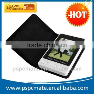Mini Portable Birthday Gift Digital Photo Frame With Leather Cover thumbnail-1