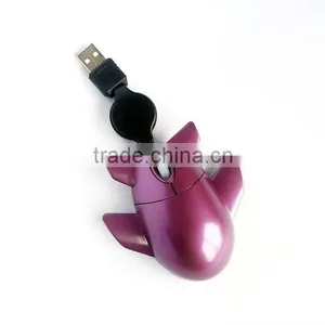 Mini 3D Airplane Shape Wired Optical Mouse/promotional Gifts thumbnail-1