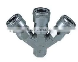 3 Way Manifold With Brass Nitto/Japan Air Release Quick Coupler,two Touch Coupling Fittings thumbnail-1