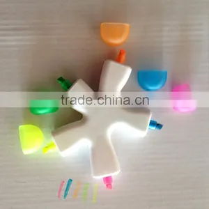 China Manufacturer Starfish Shape Pen Set Customized Logo 5C Highlighter Marker thumbnail-2