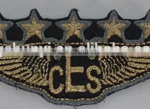 Cheap Embroidery Gold Thread Patches thumbnail-1