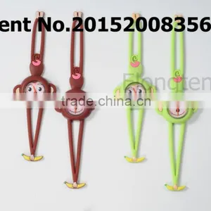Newest Custom Silicone Multicolor Monkey Kid's Wristwatches With CE thumbnail-4