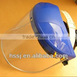 2016 Safety Face Shield Visor With CE Standard Headgear Face Visor PP Half Helmet With PC Face Shield thumbnail-1