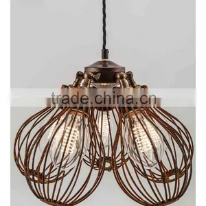 Vintage Metal 4 Bulbs Pendant Lamp for Indoor Decoration thumbnail-1