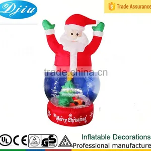 DJ-168 6ft Christmas Santa Claus With Music Roll Inside Inflatable Bubble Ball Decoration Quality Choice thumbnail-1