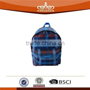 Simple Design Blue Stripe 300d Leisure Backpack thumbnail-1