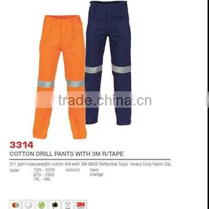 Reflective Drill Cotton Work Pants thumbnail-1