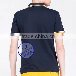 Custom Polo Shirts With Yellow Ansd White Collar and Cuff thumbnail-4