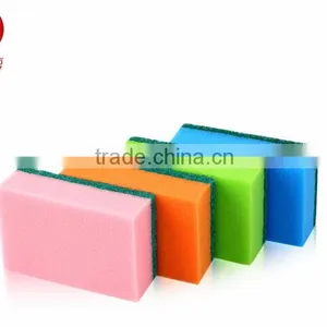 OEM Wholesale Promotional Abrasive Kitchen Cleaning Nylon Mixed Polyester Sponge Scouring Pads thumbnail-3