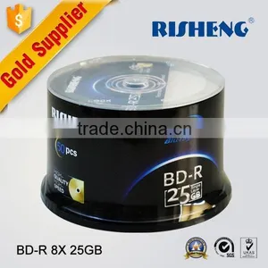 RISHENG Blank bd Disc 25gb Factory Wholesale/blank Blu Ray Disk 6x Printable/blank bd 50cake Box thumbnail-1