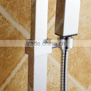 Brass Square Hard Tube Shower Mixer Set/wall Mounted Bath Shower Faucet thumbnail-2