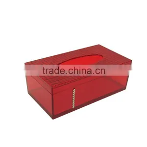 Plastic High Quality Colored Tissue Box for Bathrom Accessory Set thumbnail-1