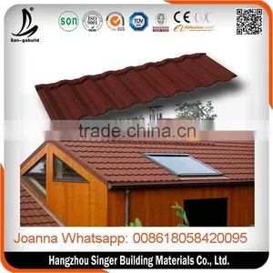 Zinc Stone Chip Factory Direct Sell Shingle Stone Coated Roof Tiles thumbnail-3