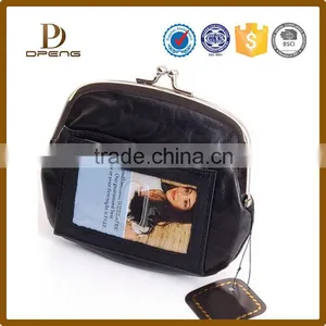 Customized pu Leather Squeeze Coin Purse Zipper Coin Purse Leather thumbnail-5