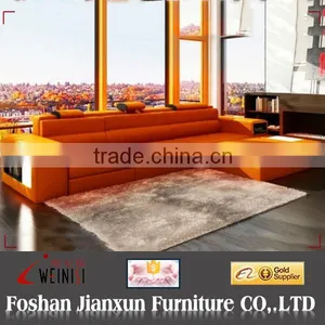 JJ168 Orange Leather Chaise thumbnail-1