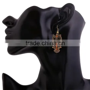 China Wholesale Custom Jewelry for Free Sample Cute Owl Pattern Woman Earrings thumbnail-2
