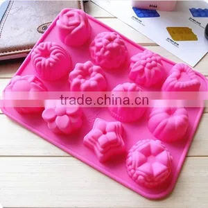 DIY Flowers Shape Silicone Chocolate/Muffin/Cup Cake/Jelly Candy /Ice /Cupcake Tray/Handmade Tool Soap Mold thumbnail-1